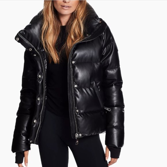 SAM isabel vegan leather down jacket